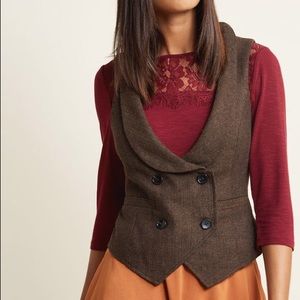 ModCloth Brown Wool Vest